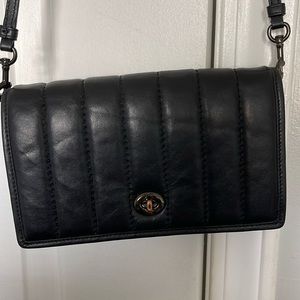 Authentic Coach Hayden Foldover Crossbody Clutch with Quilting